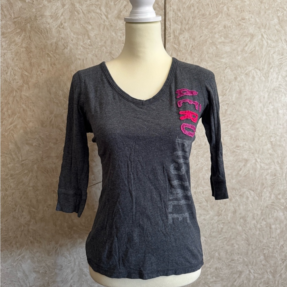 Y2K Aeropostale 3/4 sleeve logo shirt